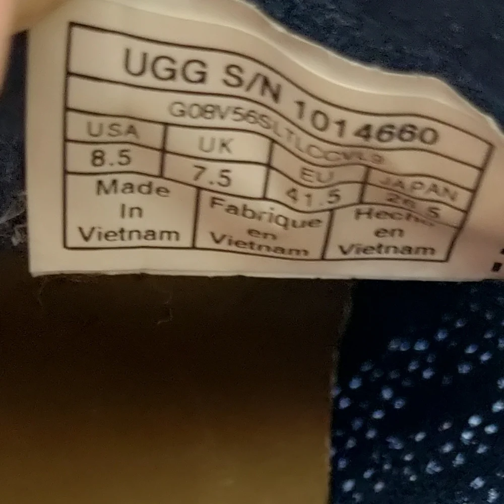 UGG Men's Larken Navy Suede Perforated Leather Lace-Up Sneakers‎